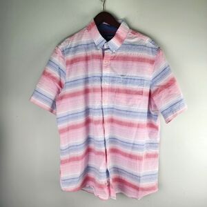 Chaps Stretch Easy Care Short Sleeve Button Up Shirt Size XXL